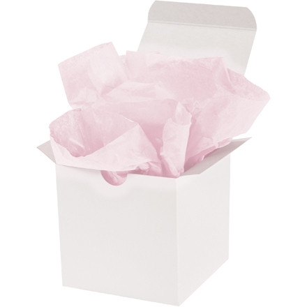 Feuilles de papier de soie rose pâle, 20 x 30 "