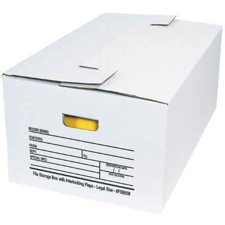Boîtes de stockage de fichiers à rabat emboîtables, 24 x 15 x 10 "