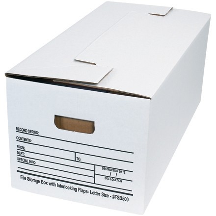 Boîtes de stockage de fichiers à rabat emboîtables, 24 x 12 x 10 "