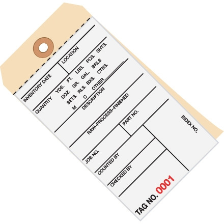 Étiquettes d'inventaire - autocopiant en 2 parties (9500-9999), 6 1/4 x 3 1/8 "