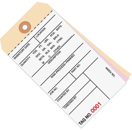 Étiquettes d'inventaire - autocopiant en 3 parties (9500-9999), 6 1/4 x 3 1/8 "