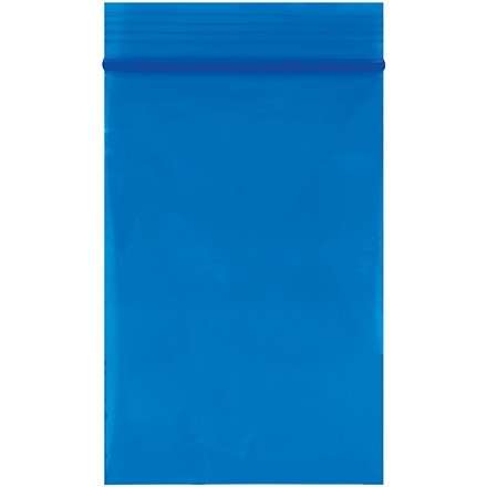 Sacs réutilisables de 2 x 3 po, 2 mil - Bleu