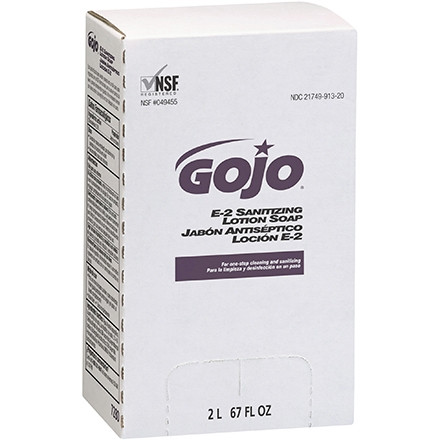 GOJO® E-2 Boîte de recharge de savon pour lotion désinfectante - 2 000 ml