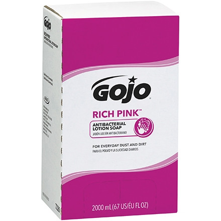 GOJO® Rich Pink ™ Boîte de recharge de savon pour lotion antibactérienne - 2 000 ml