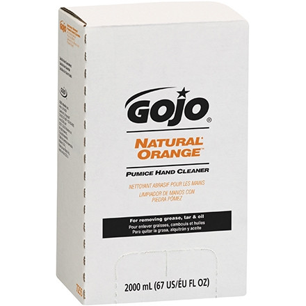 GOJO® Boîte de recharge pour nettoyant à mains en pierre ponce Natural Orange ™ - 2 000 ml
