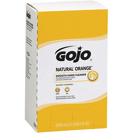 Boîte de recharge pour nettoyant à mains lisse GOJO® Natural Orange ™ - 2 000 ml