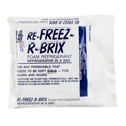 Re-Freez-R-Brix ™ 7,5 oz Briques Froides - 4 1/2 X 4 X 3/4 "