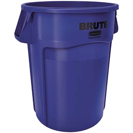 Poubelle Rubbermaid® Brute®, 55 gallons, bleu