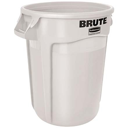 Poubelle Rubbermaid® Brute®, 55 gallons, blanc