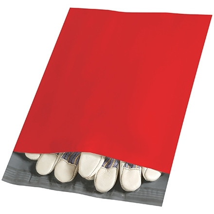 Enveloppes en polyéthylène, rouge, 10 x 13"