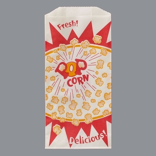 Printed Popcorn Bags, 5 1/4 x 12"