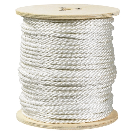 Shipping Supply TWR137 White Polyester Rope - 3/8 Thick